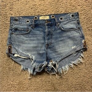 Free People denim shorts